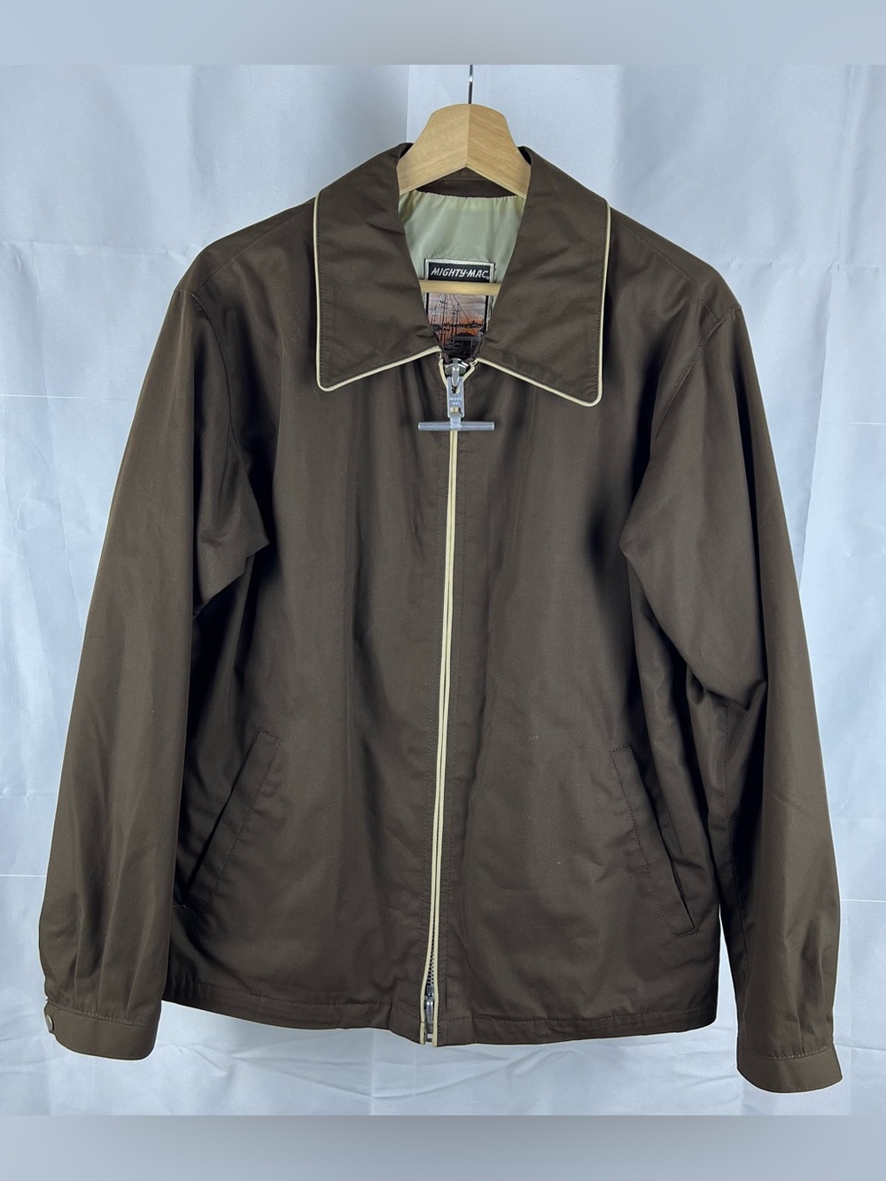 Vintage Mighty Mac Handsome Outerwear Out ‘O Gloucester Jacket Brown Medium Mens